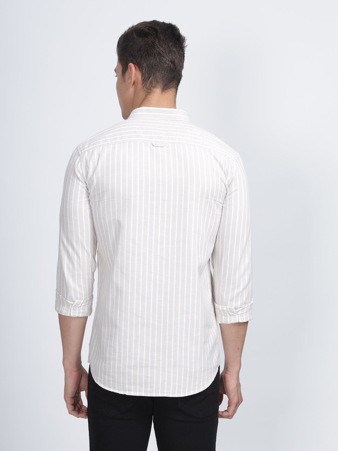 SINGLE LINE STRIPE GHOST WHITE SHIRT