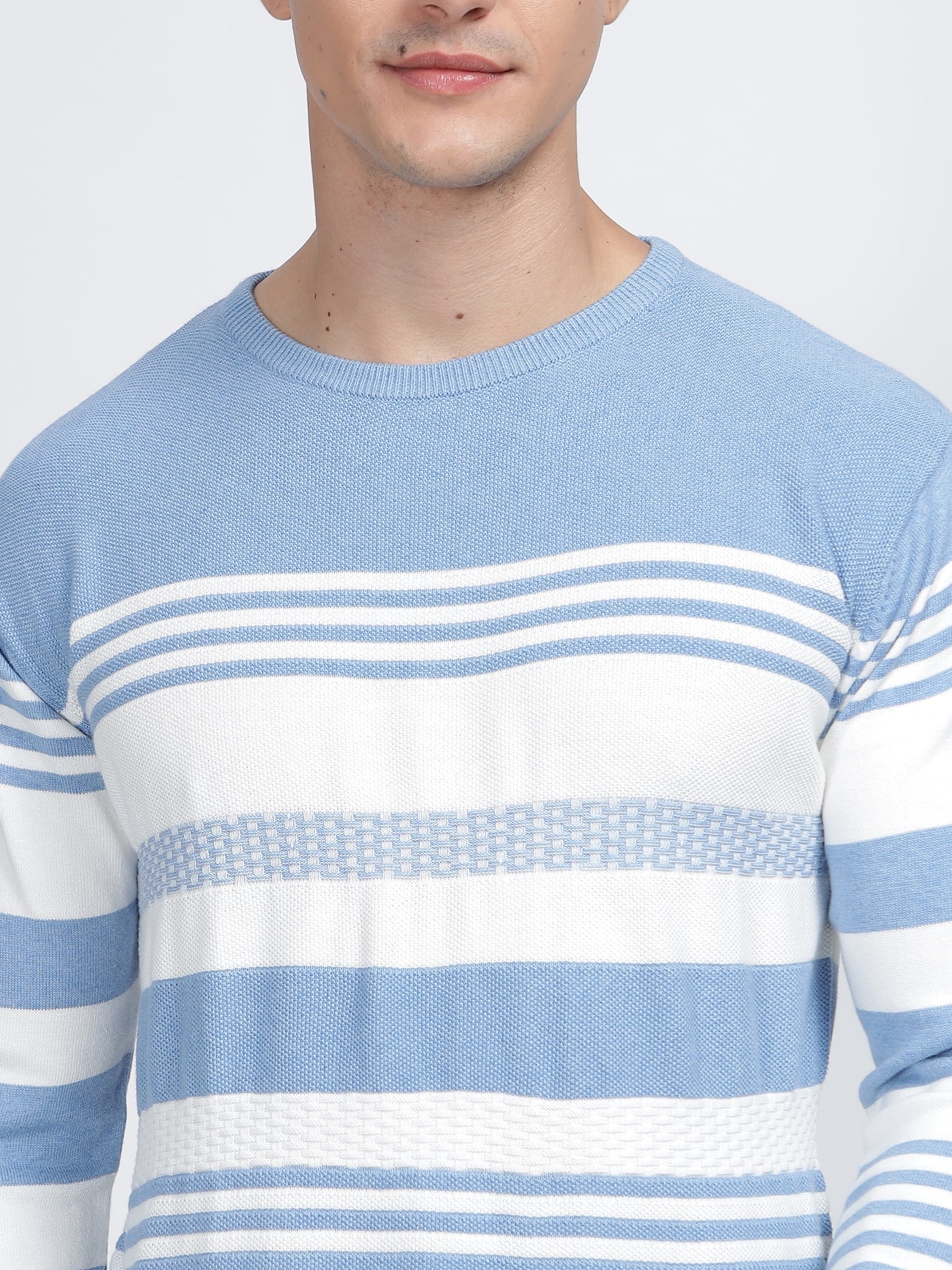 PREMIUM SWEATSHIRT STRIPE AQUA