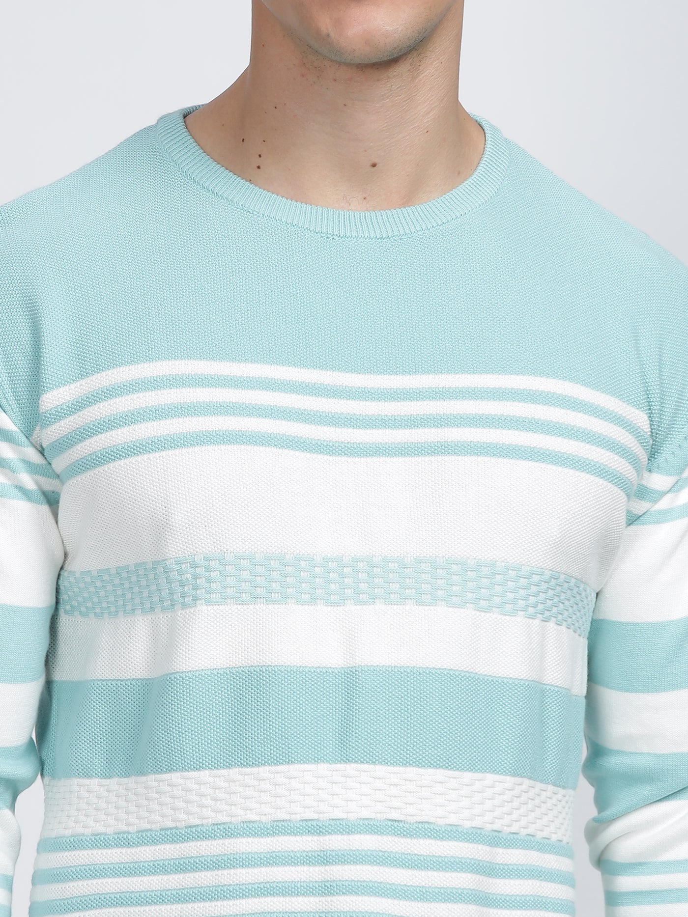 PREMIUM SWEATSHIRT STRIPES OCEAN BLUE