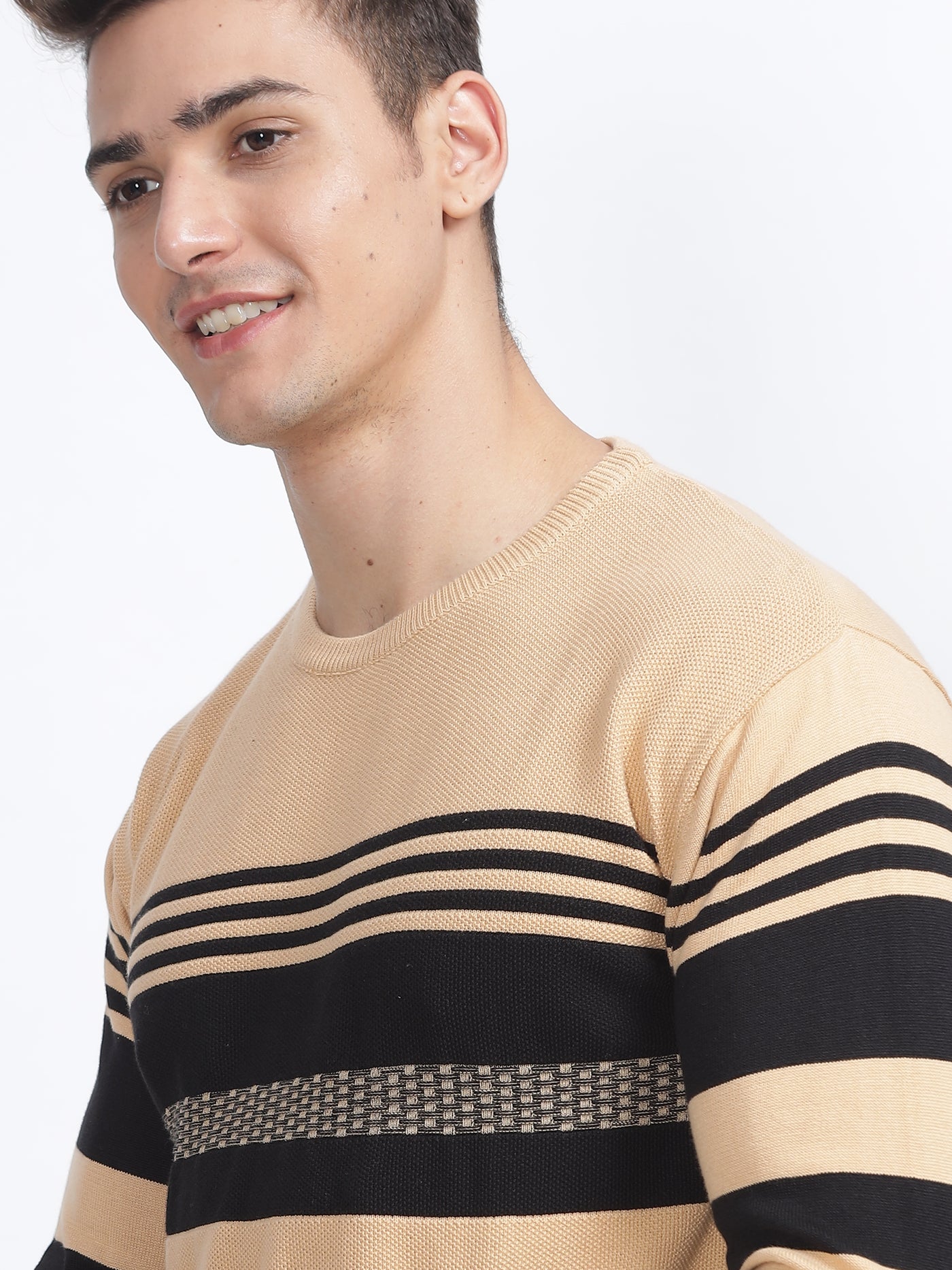 PREMIUM SWEATSHIRT STRIPES BEIGE