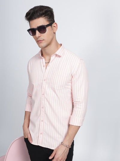 SINGLE LINE STRIPE OYSTER SHIRT