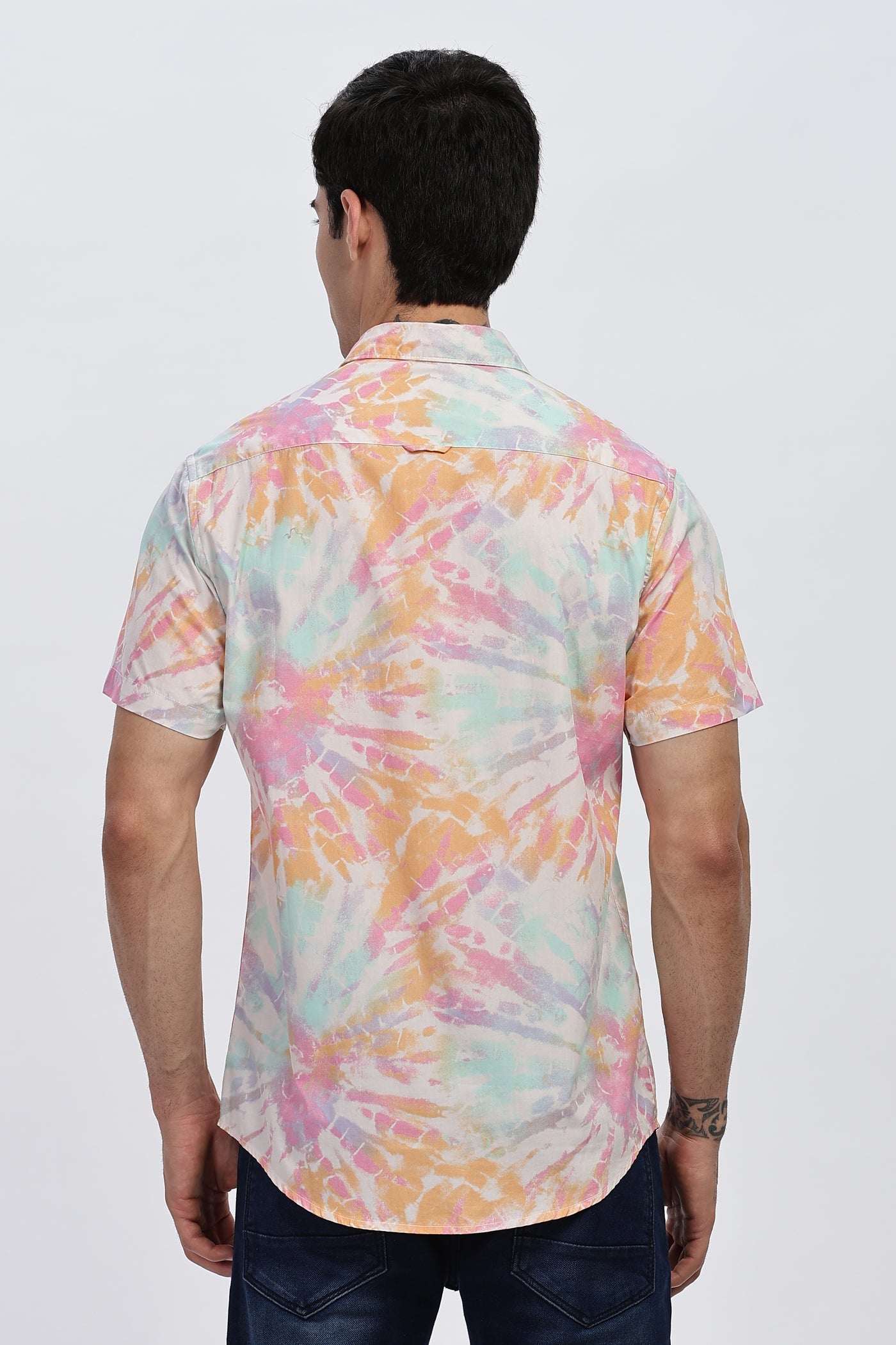 PASTEL TIE-DYE HALF SLEEVE SHIRT