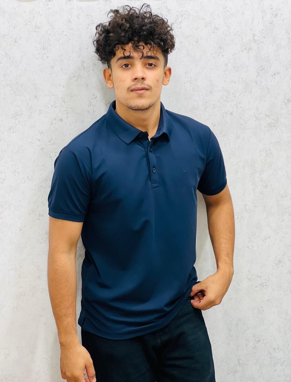 UD PREMIUM DARK BLUE COLLAR T-SHIRT